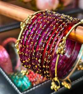 Conjunto de Brazaletes de Cristal Coloridos con Diseño de Gotas de Lluvia, Chapados, Estilo Moderno, Regalo para Mujer - Product Image 3