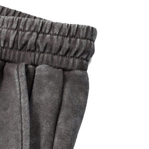 Shorts de Algodón 100% de Alta Calidad para Hombre, Lavado Ácido, para Gimnasio y Uso Diario, Cintura Elástica, Logotipo Personalizado, Unisex - Product Image 4