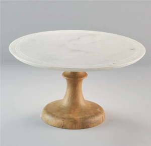 <b>Marble</b> <b>Cake</b> <b>Stand</b> Platter With Customized Packaging for Weddings and Any Event Wood & <b>Marble</b> <b>Cake</b> <b>Stand</b> - Product Image 3