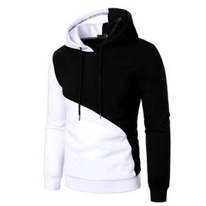 Bonne qualité nouveauté personnalisé hommes sweats à capuche deux tons couleur respirant sweats à capuche confortables basiques coton mélangé tenue décontracté - Product Image 4