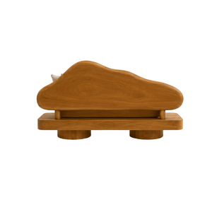 Canapé ARTERRA de luxe écologique en teck durable, rembourré de mousse, semi-circulaire, recouvert de tissu, moderne, trois places, sans accoudoirs, pour salon - Product Image 4