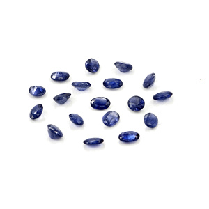 พลอยไพลินสีน้ำเงินธรรมชาติทรงรีขนาด 3x4 มม. แบบไม่ผ่านการปรับแต่ง, พลอยไพลินสีน้ำเงินธรรมชาติทรงเหลี่ยมสำหรับทำเครื่องประดับ - Product Image 1
