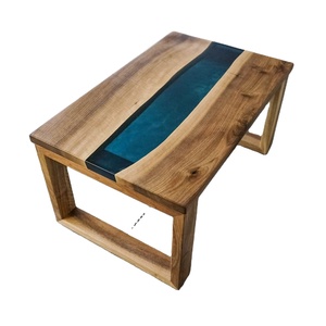 Table à manger en résine époxy Rectangle de Style traditionnel avec table basse en bois de rivière bureau maison salon utilisation de bureau ensemble caractéristique - Product Image 3