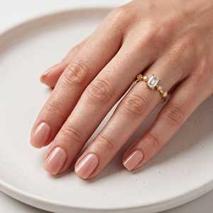 Emerald And Round Cut Diamond <b>Ring</b> Women Lab Grown Diamond Dainty Style Side Diamonds 10K 14K 18K Solid Gold IGI Certified - Product Image 6