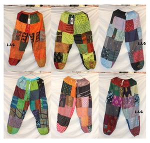 Unisex Summer Patchwork <b>Harem</b> <b>Pants</b> Breathable Cotton Joggers - Product Image 6