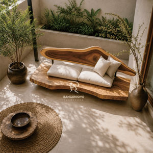 Dunecrest Solid <b>Wood</b> Live Edge <b>Sofa</b> And Wall decor living room trend 2026 - Product Image 3