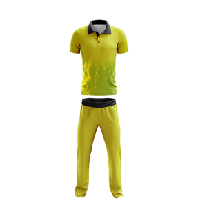 Uniforme de Cricket al Por Mayor a Precio Económico, Transpirable, de Manga Corta, Estampado, 100% Poliéster, con Nombre de Equipo Personalizado para Venta en Línea - Product Image 5