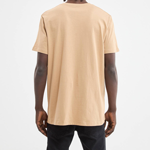 T-shirt pour homme en coton 100% de haute qualité, tricoté, à séchage rapide, col en V uni, logo personnalisé, style streetwear, coupe classique, respirant, OEM - Product Image 4