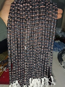 Perles artisanales en verre rondes à rayures chevron noir et blanc pour la fabrication de bijoux en boîte - Fournitures d'artisanat tribal - Product Image 4