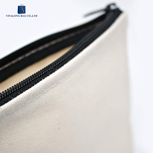 Pochette cosmétique en toile durable unisexe avec fermeture éclair, organiseur de maquillage tendance pour promotion professionnelle - Product Image 2