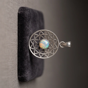 Collier Pendentif en Pierre de Lune Qualité AAA, Chaîne Serpent en Argent Allemand, Bijoux Femme Luxe Léger, Minimaliste, Meilleur Prix Mariage - Product Image 3