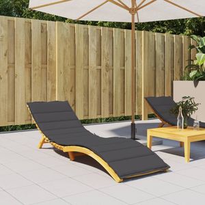 78.7\"x19.7\"x1.6\" Melange Anthracite Fabric <b>Sun</b> <b>Lounger</b> <b>Cushion</b> Outdoor Pillows & <b>Cushions</b> - Product Image 3