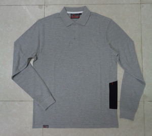 Polo de Manga Larga de Algodón para Hombre, Azul Oscuro y Gris, Transpirable, Certificado CE/EU, Antibacteriano, Uniforme de Trabajo a la Moda - Product Image 2