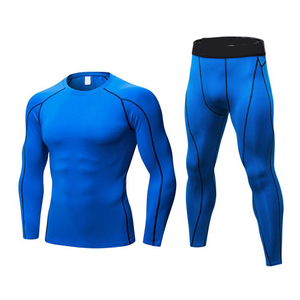 Ensemble de survêtement de compression en gros à séchage rapide pour la gym et la course à pied – Fournitures d'habillement de sport - Product Image 1