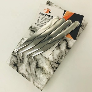 <b>Slim</b> Boot Sustainable Japanese Stainless Steel Pointed Lash Tweezers Strong Grip Private Label <b>Mirror</b> Polish Eyelash Extension - Product Image 6