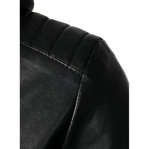 High Quality Eco-Friendly Fashion Men's <b>Winter</b> Plus Size Genuine Leather Bomber Jacket Breathable Quick Dry - Product Image 4