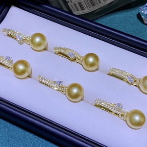 Light Luxury S925 Pure <b>Silver</b> <b>Dangle</b> <b>Earrings</b> with Natural Pearls 11-10MM Slightly Flawed Gift Box Included Wholesale - Product Image 3