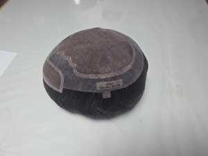 Perruque toupet Apolo modèle Taz, cheveux humains mono de qualité supérieure du Bangladesh, avec des styles de vagues lâches naturelles et un style Yaki. - Product Image 3