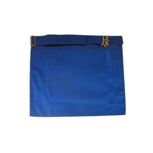 12th Degree Scottish Rite Apron White & Royal Blue Moire Front Pocket <b>Machine</b> Hand Embroidery features premium black moi - Product Image 6