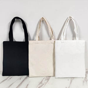 Reusable Yellow Cotton Canvas Tote Bag Solid Color Shopping Shoulder Handbag Zipper Closure Custom Logo Printing Promotional - Product Image 3