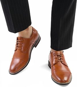 Zapatos de Vestir Formales de Oficina para Hombre, Zapatos de Vestir de Cuero al por Mayor, Zapatos de Vestir Casuales de Verano para Hombre de Alta Calidad con Cordones - Product Image 1