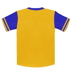 Maillot de baseball Sigma Gamma Rho Sorority à boutons, bleu et jaune, pour femme, avec lettres grecques, chemise de sport, maillot d'équipe athlétique personnalisé - Product Image 2