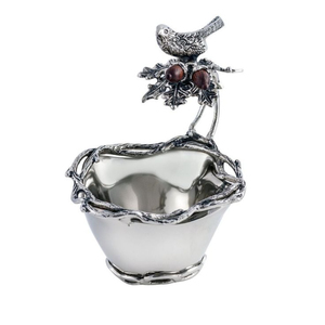 Magnifiques bols de service de luxe en métal de qualité supérieure, de forme ronde, finition antique argent, or et cuivre, texture élégante. - Product Image 2