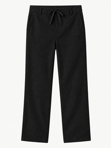Men's <b>Winter</b> Casual Breathable Cotton Straight Flat Front Mid Waist Full Length Office <b>Trousers</b> - Product Image 4