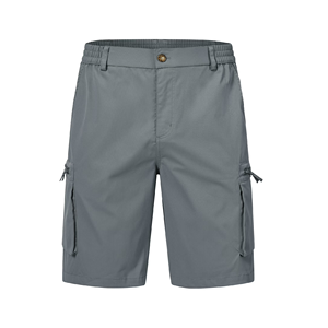 Shorts cargo décontractés pour hommes, multi-poches, couleur unie, respirants, écologiques, séchage rapide, Spandex/Coton, design personnalisé, taille élégante - Product Image 5