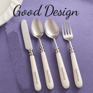 Resin Handle Luxury Stainless Steel <b>Flatware</b> <b>Sets</b> for Weddings Portable Matte Polish Good Design - Product Image 1