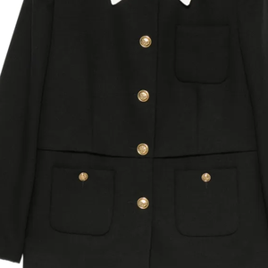 Ensemble Blazer Streetwear Noir et Blanc Contraste de Couleurs OEM pour Femmes et Hommes, Tenue de Sororité, Vente en Gros, Fabrication Personnalisée de Vêtements Tendance - Product Image 2