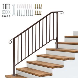 Ringhiera in Ferro a 4 Livelli per Esterni con Finitura Rame, Eleganti Componenti per Scale da Esterno - Product Image 5