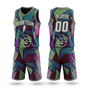 Uniforme de Baloncesto con Diseño Personalizado OEM, 100% Poliéster Transpirable, Cuello en V, Sublimación, Logotipo Personalizado, Número del Equipo/Club Cosido - Product Image 6