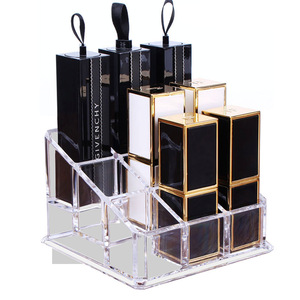 <b>Clear</b> Plastic Lipstick Organizer 24 Slot Compact Lip <b>Gloss</b> Chapstick Mascara Holder - Product Image 1