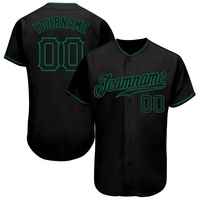 Vente en gros directe OMMIZ INDUSTRY Maillot de baseball personnalisé vert-noir authentique bicolore