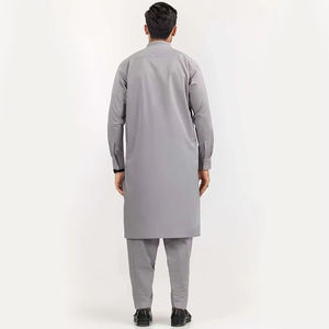 Costume homme 2 pièces personnalisé, couleur unie, décontracté, pour mariage en plein air, fête, shalwar kameez, vêtements pakistanais, ethnique, respirant, kameez salwar - Product Image 3