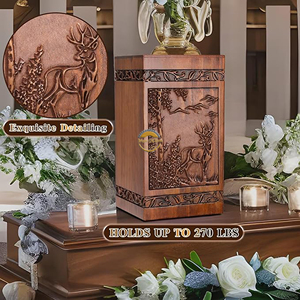 Decorative Wooden <b>Ashes</b> <b>Box</b> with Engraved Lid OEM Funeral Wooden Urn Factory Direct Supply Walnut Wood Memorial Urn for <b>Ashes</b> - Product Image 6