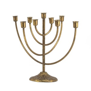 Candélabre en laiton à sept bras pour activités religieuses, porte-bougie en métal durable, design circulaire, au meilleur prix - Product Image 4