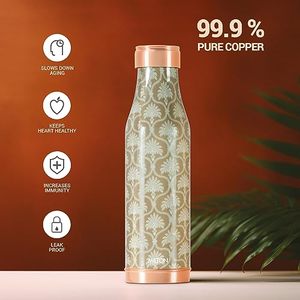 Botella de Agua de Cobre con Diseño Royal Heritage, Ecológica y Duradera para Uso Diario, Aspecto Lujoso para Viajes y Aventuras al Aire Libre - Product Image 2