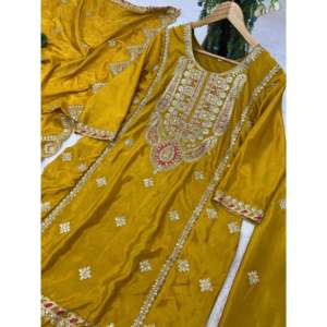 Beau haut et bas pour femmes avec Dupatta fantaisie pour les fêtes - Product Image 4
