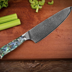 Couteau de Chef Professionnel LEGACY BLADES en Acier Damas Personnalisé avec Manche en Résine et Lame Pleine Longueur – Fabrication OEM - Product Image 6