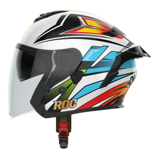 Fabricante vietnamita OEM ROC R09 Openface Casco, carcasa de ABS avanzada, doble visera, artesanía superior. - Product Image 1