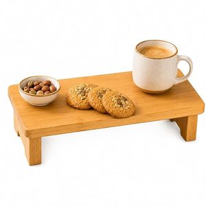 Support à épices rotatif en bois à double niveau avec distributeur d'huile d'olive et de vinaigre en verre, pour cuisine moderne et portable - Product Image 3