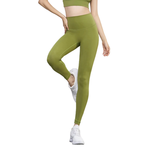 Leggings de yoga taille haute pour femmes, longueur intégrale, color block, extensibles dans quatre directions, écologiques, séchage rapide, respirants, Spandex/Nylon - Product Image 1