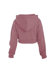 Sudadera con Capucha Corta de Algodón Casual, Estilo Nuevo, OEM ODM, con Logotipo Personalizado, Sudadera Corta con Capucha para Otoño, Lona de Alta Calidad - Product Image 2