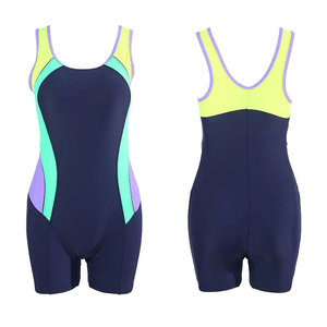Traje de Baño de Dos Piezas para Mujer con Bloques de Color y Ribete en Contraste, Estilo Shorts, Spandex y Poliéster, Último Diseño, Buena Calidad, Conjunto de Bikini - Product Image 1
