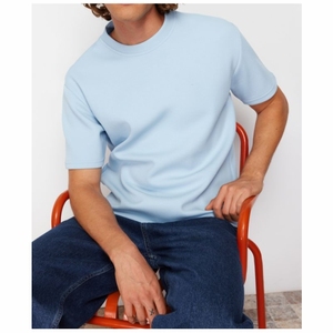 T-shirts à manches courtes pour hommes, 100% coton peigné, coupe ample, formels, personnalisés avec votre logo, haute qualité, motif, pour la gym, vente en gros - Product Image 2