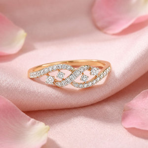 Lab Grown Diamond Criss <b>Cross</b> Infinity <b>Ring</b> for Women 10K 14K 18K Rose Gold 925 & 935 Luxury Wedding Band Fine Jewelry For Gift - Product Image 2