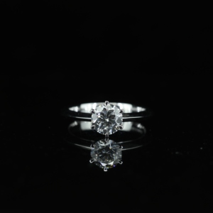 Anillos Clásicos de Plata de Ley 925 con Moissanita VVS D de 1 Quilate y 6 Garras, Certificados para Compromiso, Modelo HNJ587, Joyas Pahal, Superventas - Product Image 1