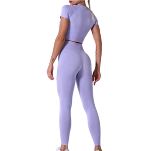 Wholesale Custom Yoga Set <b>Women</b> <b>Compression</b> Sports Bra and Leggings Sublimation Fitness Wear Gym Clothing OEM Yoga Set Custom - Product Image 2